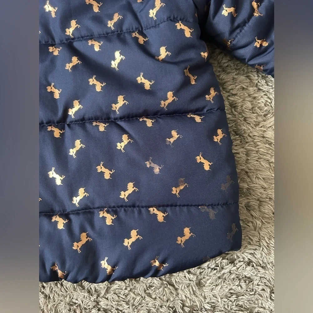 🌸 $10 SALE 🌸 OshKosh B'Gosh Girls' Jacket Navy & Gold Unicorns | Kids